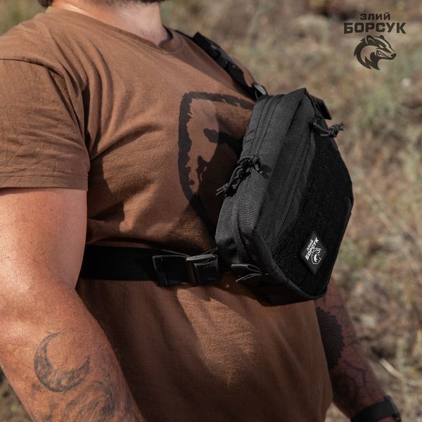 Сумка поясна Traverse Bag (чорний, полікордура) id_1973 фото