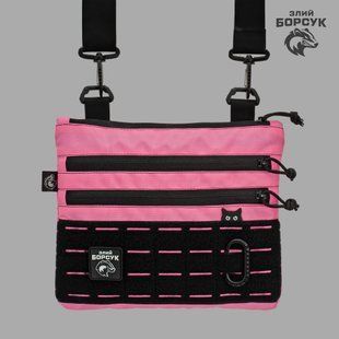 Сумка-планшетка "Crossbody VelPak" (рожевий, оксфорд) розмір L id_2036 фото