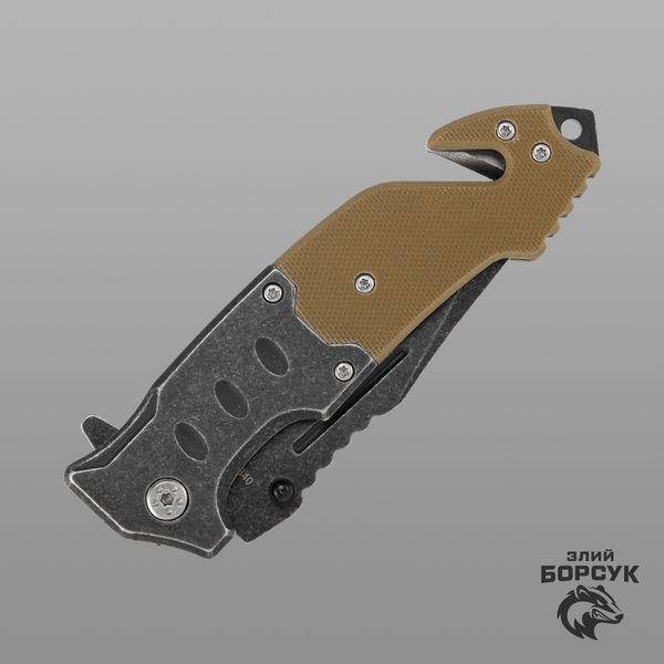 Ніж розкладний Browning " стропоріз " ручка койот id_1734 фото