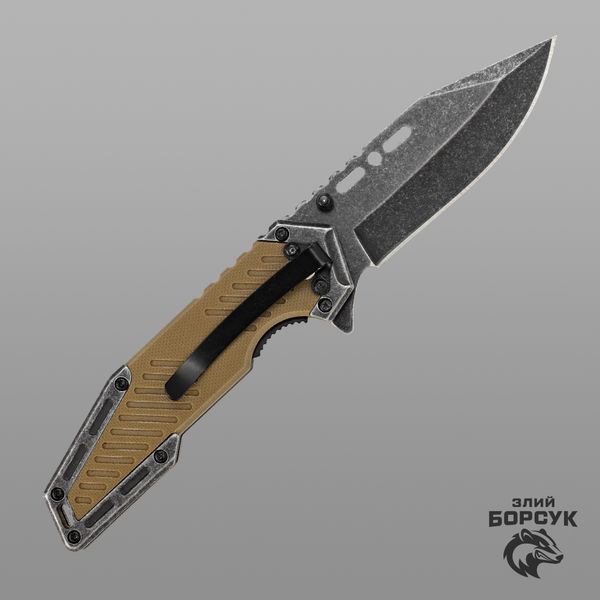 Ніж розкладний Browning "тактичний дизайн" ручка койот id_1733 фото