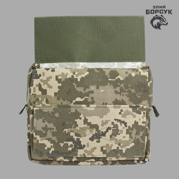 Підсумок на живіт з кишенею під балістичний пакет (піксель, полікордура) - стропа олива id_2040 фото
