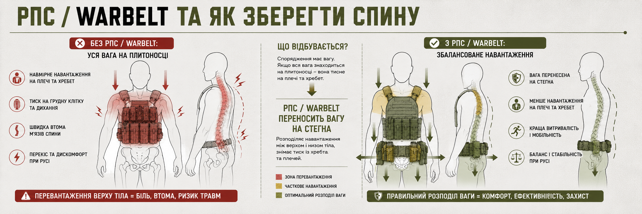 РПС / WARBELT та як зберегти спину